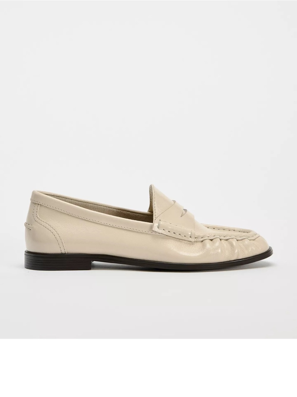 Zara ruched leather loafer size 6